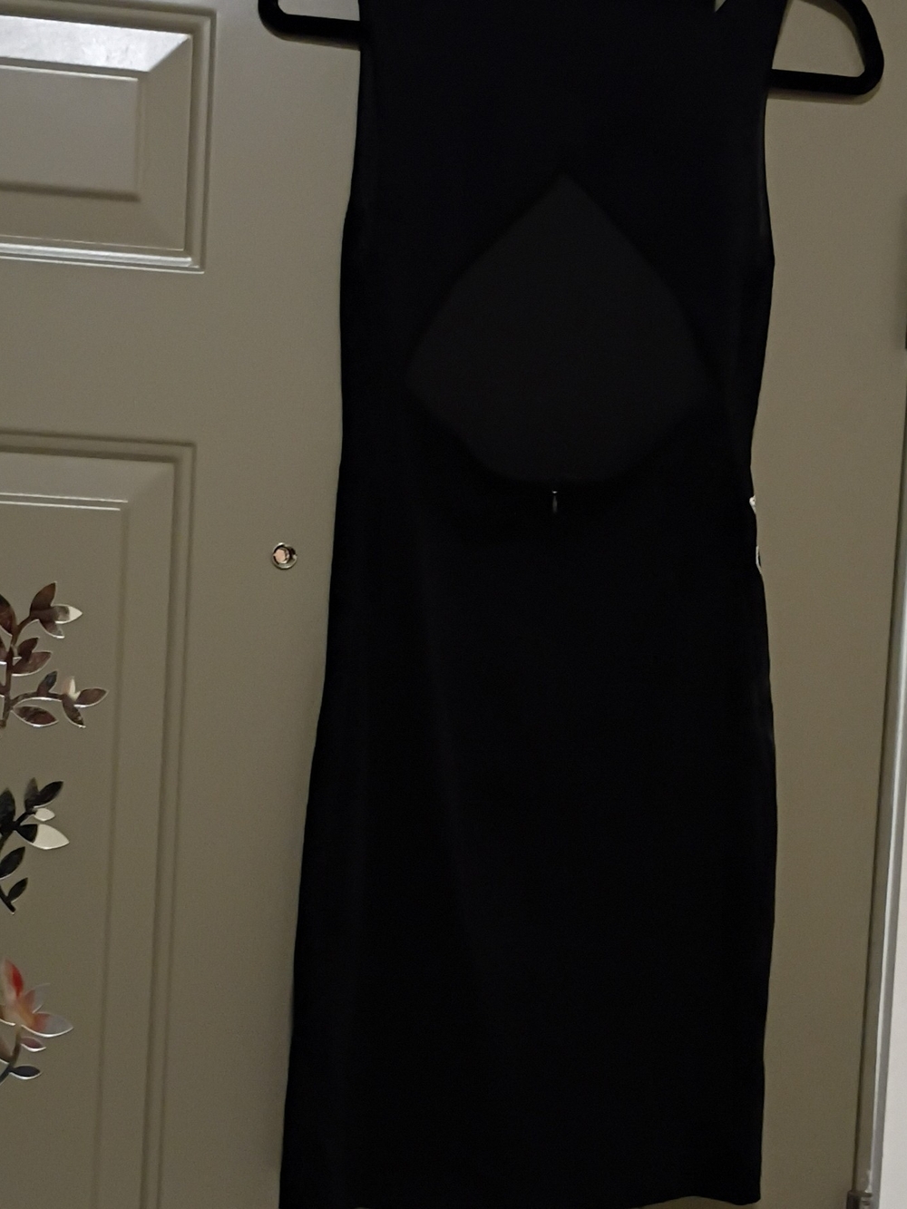 Guess Black Backless Midi Dress with Cutout